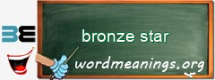 WordMeaning blackboard for bronze star
